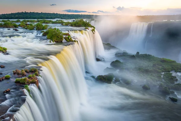 Iguazu Falls Dramatic Landscape View Brazilian Side South America — Zdjęcie stockowe