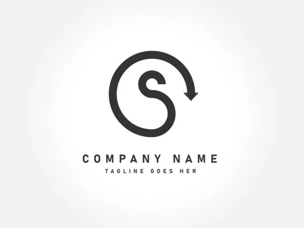 Logotyp Písmeno Izolovaný Kruh Šipkou Použitelné Logo Pro Zahájení Podnikání — Stockový vektor