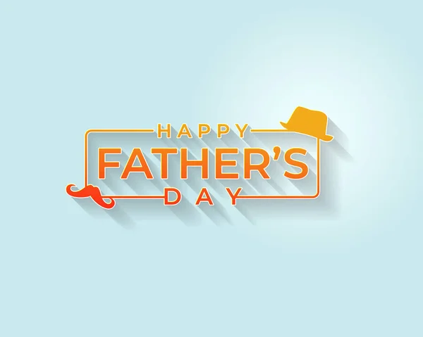 Happy Fathers Day Greeting Vector Background Doodle Hat Mustache — Stock Vector