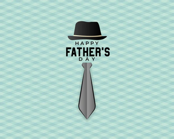 Happy Fathers Day Greeting Vector Background Doodle Hat Neckties Bow — Stock Vector