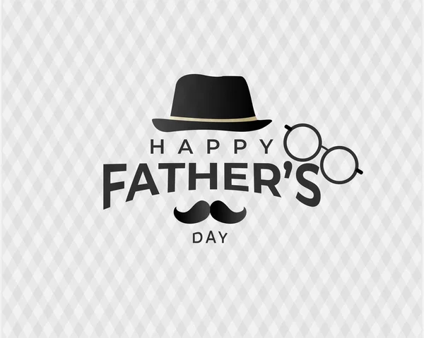 Happy Fathers Day Greeting Vector Background Doodle Hat Neckties Bow — Stock Vector