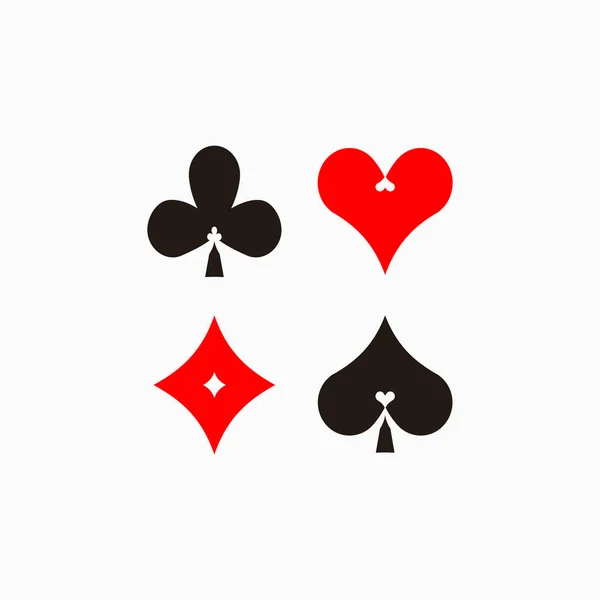 Τέσσερις Άσοι Που Παίζουν Χαρτιά Σύμβολο — Διανυσματικό Αρχείο