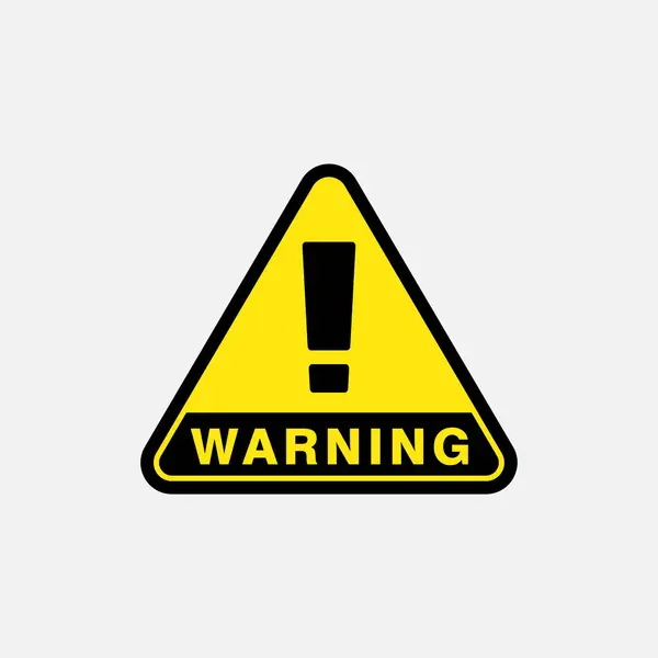 Triangle Yellow Warning Sign Exclamation Mark — Stock Vector