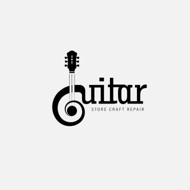Logotype G harfi gitar atölye logosu tasarımı