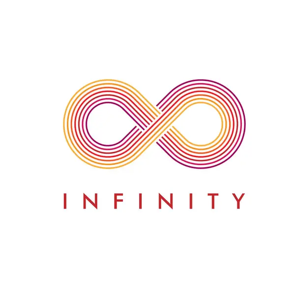 Linjär Infinity Logo Design Inspiration Vektor Mall Linje Konst Stil Stockvektor