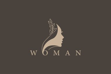 Sade ve zarif bir siluet. Saçında bir kadın profili var. 