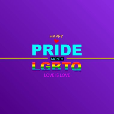 Mutlu Gurur Ayı LGBTQ + Vibrant Typography ile Kutlama