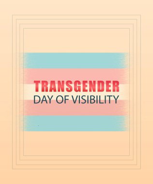 Transeksüel Görünürlük Günü Grunge Stili Bayrak Vektörü İllüstrasyonu