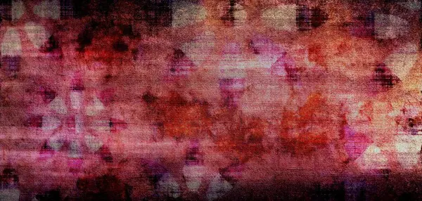 Soyut Suluboya Kompozisyonu ile Sıcak Tonların Karmaşık Dansı