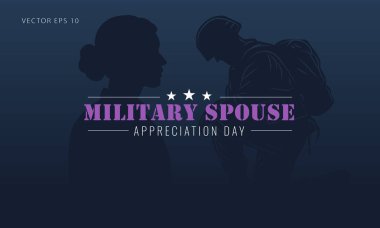 Duygusal Askeri Eş Takdir Günü Vektörü