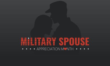 Asker ve Eş Silueti Askeri Aile Takdir Tasarımı