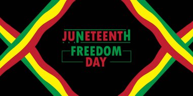 Çapraz Çizgili ve Yıldızlı Siyah Arkaplan Haziran Tasarımı