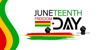 Haziran Özgürlük Günü Dikey Dalga ve Zincirlerle Kara Arkaplan