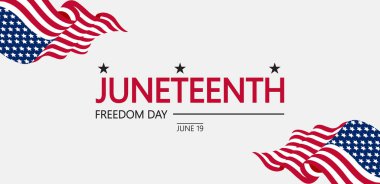 19 Haziran Özgürlük Günü Amerikan Bayraklarıyla