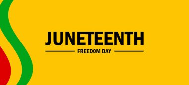 Siyah tipografiyle Sarı Arkaplanda Haziran Özgürlük Günü