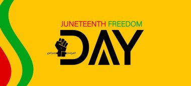 D harfi ve renkli kavisli çizgilerle stilize edilmiş yumrukla Haziran Özgürlük Günü