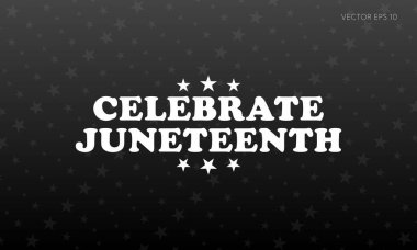 Karanlık Arkaplanda Dairesel Yıldız Tasarımı ile Haziran ayı Posterini Kutla