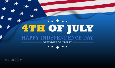 Amerikan Bayrağı ve Yıldızlarıyla 4 Temmuz Özgürlük Kutlaması