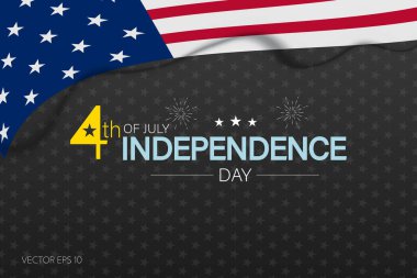 4 Temmuz Bağımsızlık Günü Havai fişekler ve Amerikan Bayrağı Tasarımı