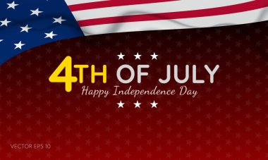 Koyu Kırmızı ve Beyaz Temalı Vatansever Poster