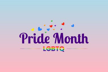 Gökkuşağı LGBTQ Kalpli ve Çizgili Poster