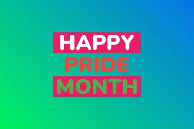 Parlak Renkli Basit Yeşil 'den Mavi Gurur Posterine