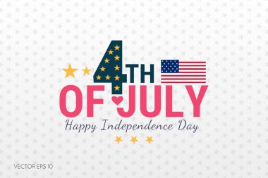 Yaratıcı 4 Temmuz Tipografi Tasarımı