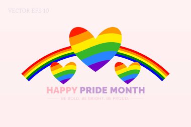 Cesur ol Parlak ol Gururlu ol Gökkuşağı Kalpleri Posteri