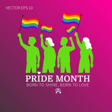 Parlak Gurur Posteri Tasarımı İçin Doğmuş