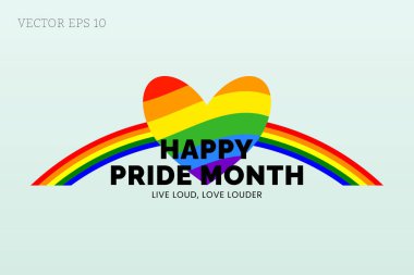 Yüksek Sevgiyle Yaşa Gökkuşağı Gurur Posteri