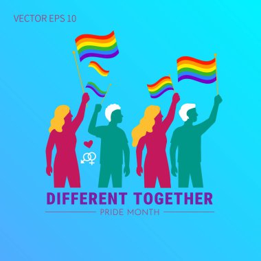 Farklı Birlikte Gurur Ayı LGBTQ Tasarımı