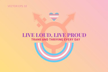 Canlı Canlı Canlı Gururlu Trans Kimlik Posteri