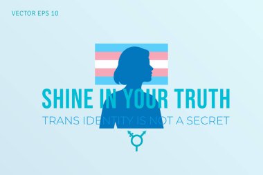 Doğruluğunuzda Parlayın Trans Kimlik Posteri