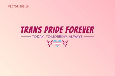 Trans Gurur Sonsuz Kalp ve Semboller Posteri