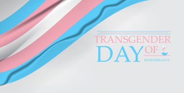 Transseksüel Anma Günü Posteri için Dekoratif Satır ve Mum Simgesi