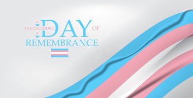 Bayrak ve Akan Arkaplan ile Trans Gurur Posteri