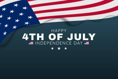 Sallanan Bayrak 4 Temmuz Poster Tasarımı