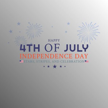 4 Temmuz Bağımsızlık Günü Havai fişeklerle gümüş temalı