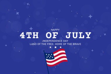 Koyu Mavi ve Vatansever Elementlerle Cesur Bağımsızlık Günü Posteri