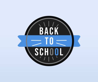 Mavi Kurdele Okula Dönüş Etiketi