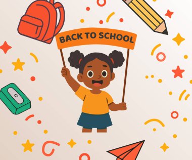 Şirin Okula Dönüş Afiş Çocuk Sanatı