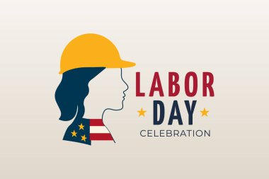 Sert şapka illüstrasyonunda çalışan Amerikalı kadın.