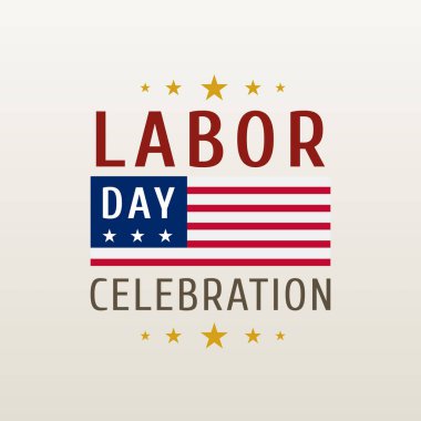 Amerikan bayrağı ve yıldızlarıyla işçi bayramı