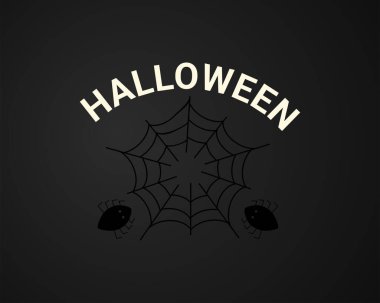 Cadılar Bayramı örümcek ağı koyu arkaplan