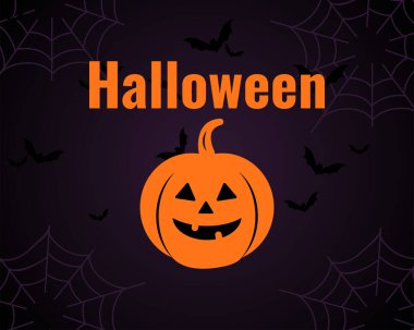 Cadılar bayramı parlayan balkabağı korkutucu arka plan