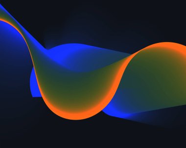 Renkli gradyan sıvı dalgası soyut dijital sanat