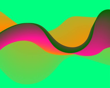 renkli eğimli dalgalı soyut dijital arkaplan