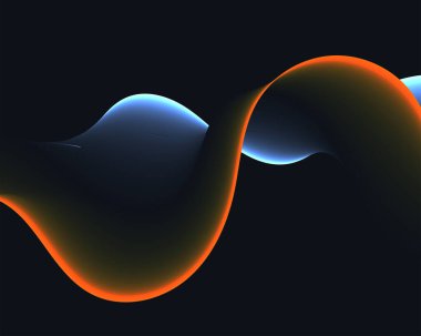 turuncu mavi eğimli soyut renkli dalga arkaplanı