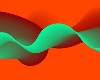 kırmızı yeşil soyut eğimli dalgalı modern arkaplan