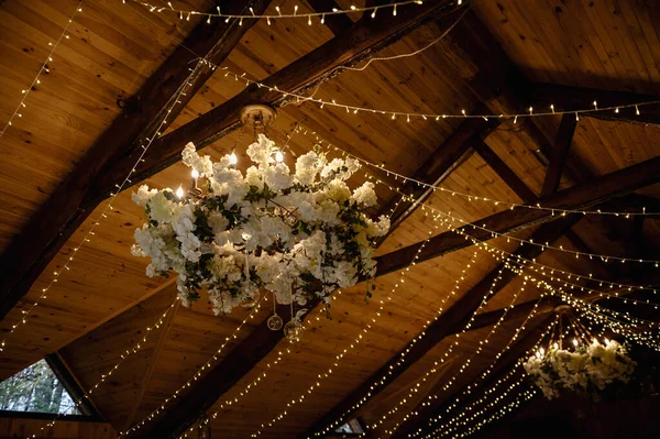 Hochzeitsdekoration Dekorationen Rustikalen Stil lizenzfreie Stockbilder
